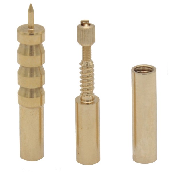 Чистоган - шомпол пистолетный латунный СН-32СВР-15 длина 15 см резьба 12-28 иголка-адаптер A2S-Al-1 вишер СН-38J переходник СН-АL-5 - 4