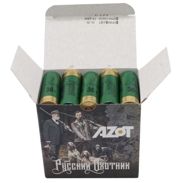 Патрон 12х70 дробь 3 навеска 36 г Русский охотник Азот - 4