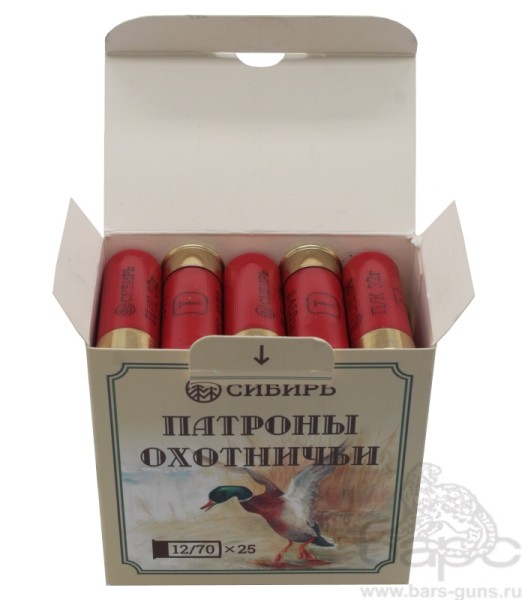 Патрон 12х70 дробь 1 Сибирь Premium - 2