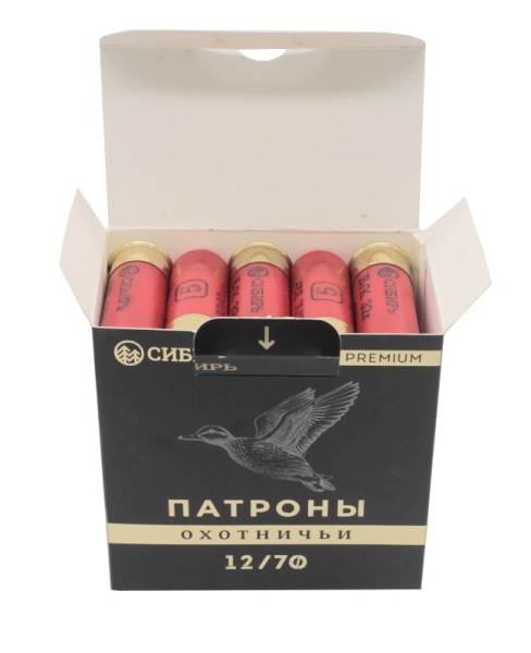 Патрон 12х70 дробь 5 Сибирь Премиум без контейнера - 3