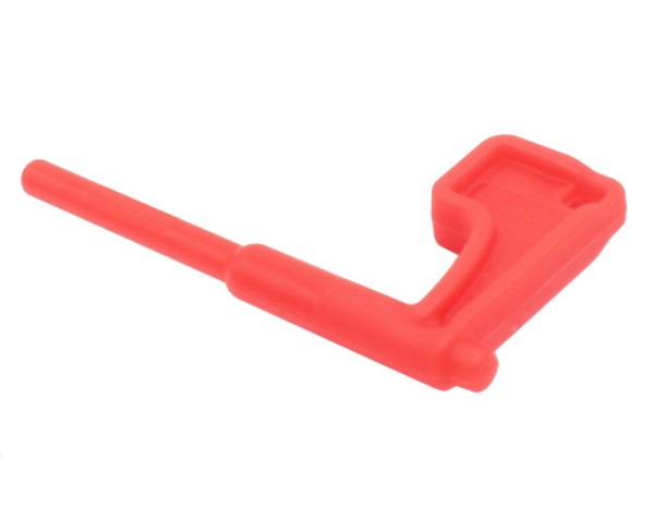 DLG - флажок безопасности розовый - карабин -2