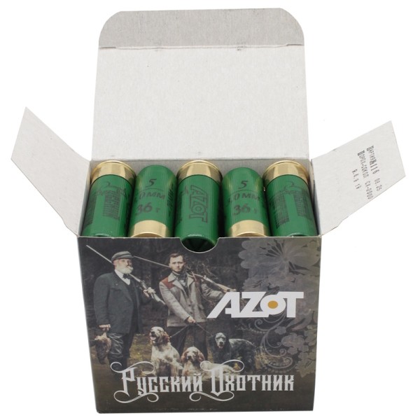 Патрон 12х70 дробь 5 навеска 36 г Русский охотник Азот - 3